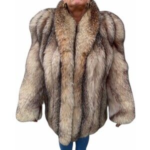 Luxury Crystal Fox Fur Stroller Winter Coat Signature Turansky Furs CT Aprís Ski